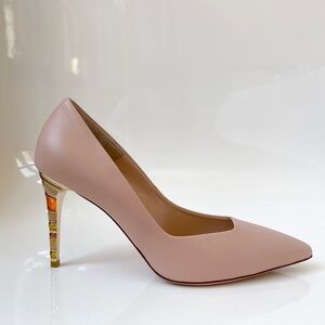 NEW $595 Loriblu Pink Jasmine Body Pump MG8201 Colorblock Accent High Heel 40